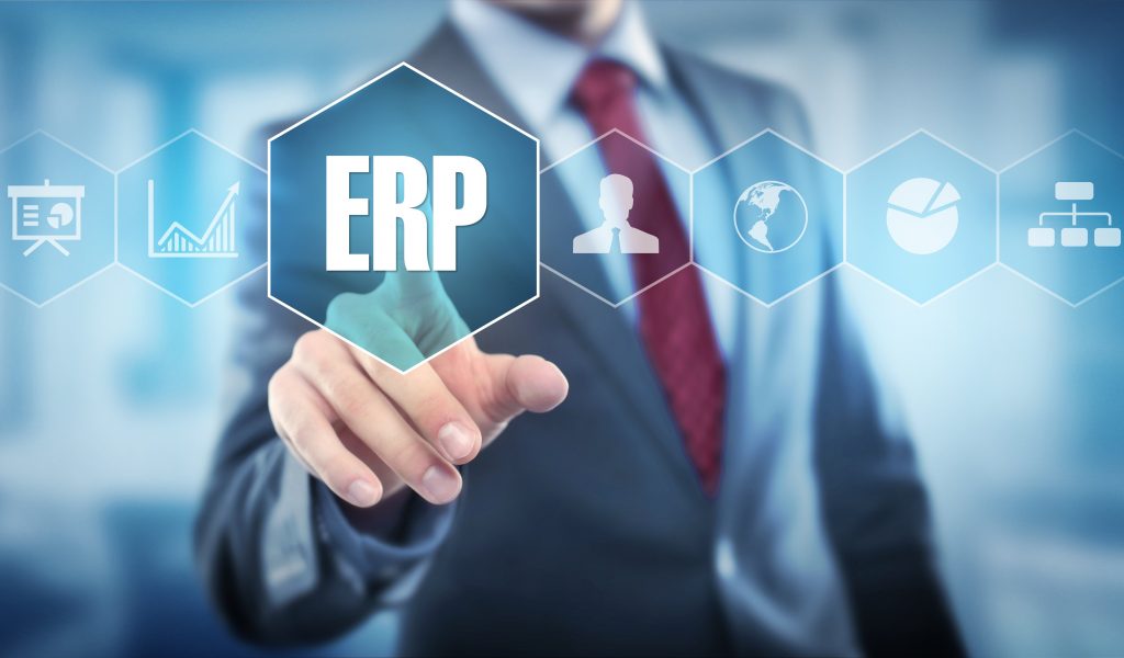 ERP graphic button being pressed