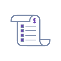 invoice billing with checklist icon