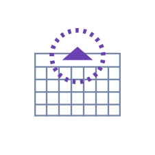 calendar with triangle icon
